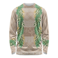 Hawai'i Paniolo Maile Twisted Lei Long Sleeve Shirt Almond Brown