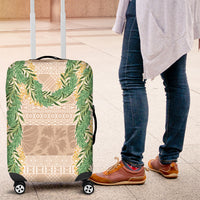 Hawai'i Paniolo Maile Twisted Lei Luggage Cover Almond Brown
