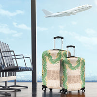 Hawai'i Paniolo Maile Twisted Lei Luggage Cover Almond Brown