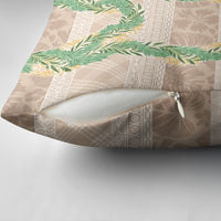 Hawai'i Paniolo Maile Twisted Lei Pillow Cover Almond Brown LT7 - Polynesian Pride