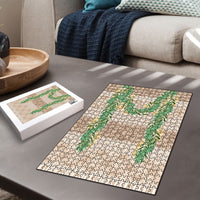 Hawai'i Paniolo Maile Twisted Lei Puzzle Almond Brown