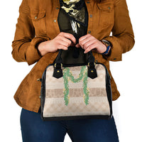 Hawai'i Paniolo Maile Twisted Lei Shoulder Handbag Almond Brown