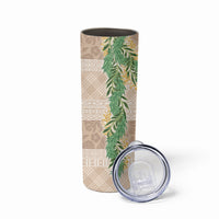 Hawai'i Paniolo Maile Twisted Lei Skinny Tumbler Almond Brown