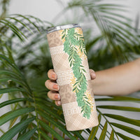 Hawai'i Paniolo Maile Twisted Lei Skinny Tumbler Almond Brown