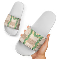 Hawai'i Paniolo Maile Twisted Lei Slide Sandals Almond Brown LT7 - Polynesian Pride
