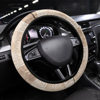 Hawai'i Paniolo Maile Twisted Lei Steering Wheel Cover Almond Brown