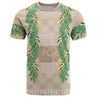 Hawai'i Paniolo Maile Twisted Lei T Shirt Almond Brown