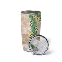 Hawai'i Paniolo Maile Twisted Lei Tumbler Cup Almond Brown