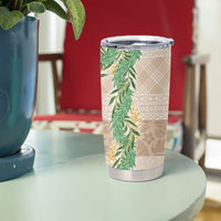 Hawai'i Paniolo Maile Twisted Lei Tumbler Cup Almond Brown
