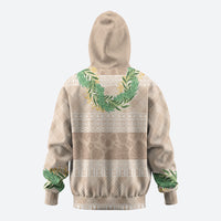 Hawai'i Paniolo Maile Twisted Lei Zip Hoodie Almond Brown