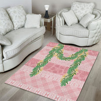 Hawai'i Paniolo Maile Twisted Lei Area Rug Dusty Rose