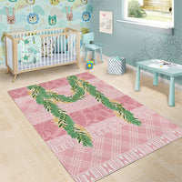 Hawai'i Paniolo Maile Twisted Lei Area Rug Dusty Rose