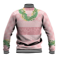 Hawai'i Paniolo Maile Twisted Lei Baseball Jacket Dusty Rose