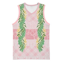 Hawai'i Paniolo Maile Twisted Lei Basketball Jersey Dusty Rose LT7 Unisex Dusty Rose - Polynesian Pride