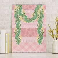 Hawai'i Paniolo Maile Twisted Lei Canvas Wall Art Dusty Rose