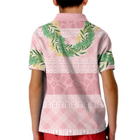 Hawai'i Paniolo Maile Twisted Lei Kid Polo Shirt Dusty Rose
