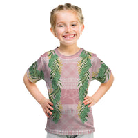 Hawai'i Paniolo Maile Twisted Lei Kid T Shirt Dusty Rose
