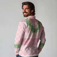 Hawai'i Paniolo Maile Twisted Lei Long Sleeve Polo Shirt Dusty Rose
