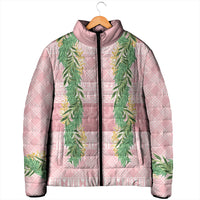 Hawai'i Paniolo Maile Twisted Lei Padded Jacket Dusty Rose