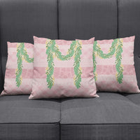 Hawai'i Paniolo Maile Twisted Lei Pillow Cover Dusty Rose