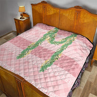 Hawai'i Paniolo Maile Twisted Lei Quilt Dusty Rose