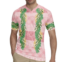 Hawai'i Paniolo Maile Twisted Lei Rugby Jersey Dusty Rose
