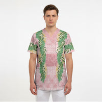 Hawai'i Paniolo Maile Twisted Lei Scrub Top Dusty Rose
