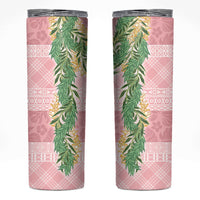 Hawai'i Paniolo Maile Twisted Lei Skinny Tumbler Dusty Rose