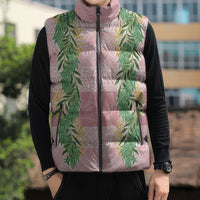 Hawai'i Paniolo Maile Twisted Lei Sleeveless Puffer Jacket Dusty Rose
