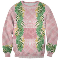 Hawai'i Paniolo Maile Twisted Lei Sweatshirt Dusty Rose