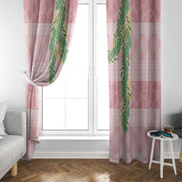 Hawai'i Paniolo Maile Twisted Lei Window Curtain Dusty Rose