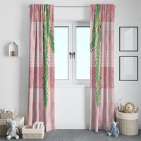 Hawai'i Paniolo Maile Twisted Lei Window Curtain Dusty Rose