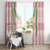 Hawai'i Paniolo Maile Twisted Lei Window Curtain Dusty Rose