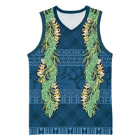 Hawai'i Paniolo Maile Twisted Lei Basketball Jersey Cobalt Blue LT7 Unisex Cobalt Blue - Polynesian Pride