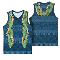 Hawai'i Paniolo Maile Twisted Lei Basketball Jersey Cobalt Blue LT7 - Polynesian Pride