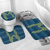Hawai'i Paniolo Maile Twisted Lei Bathroom Set Cobalt Blue