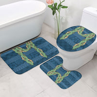 Hawai'i Paniolo Maile Twisted Lei Bathroom Set Cobalt Blue