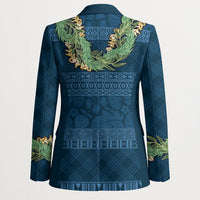 Hawai'i Paniolo Maile Twisted Lei Blazer Cobalt Blue