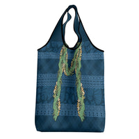 Hawai'i Paniolo Maile Twisted Lei Grocery Bag Cobalt Blue