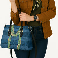 Hawai'i Paniolo Maile Twisted Lei Leather Bag Cobalt Blue
