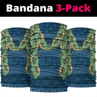 Hawai'i Paniolo Maile Twisted Lei Neck Gaiter Cobalt Blue