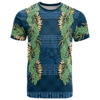 Hawai'i Paniolo Maile Twisted Lei T Shirt Cobalt Blue
