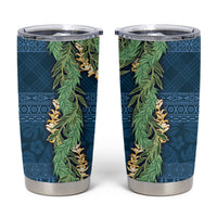 Hawai'i Paniolo Maile Twisted Lei Tumbler Cup Cobalt Blue LT7 Cobalt Blue - Polynesian Pride