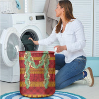 Hawai'i Paniolo Maile Twisted Lei Laundry Basket Hilo Royal Red