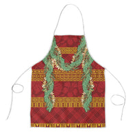 Hawai'i Paniolo Maile Twisted Lei Apron Hilo Royal Red