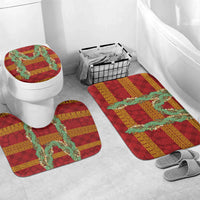 Hawai'i Paniolo Maile Twisted Lei Bathroom Set Hilo Royal Red