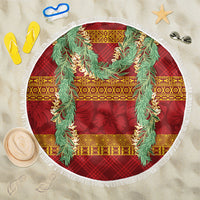 Hawai'i Paniolo Maile Twisted Lei Beach Blanket Hilo Royal Red