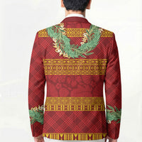 Hawai'i Paniolo Maile Twisted Lei Blazer Hilo Royal Red