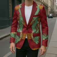 Hawai'i Paniolo Maile Twisted Lei Blazer Hilo Royal Red
