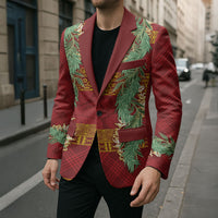 Hawai'i Paniolo Maile Twisted Lei Blazer Hilo Royal Red